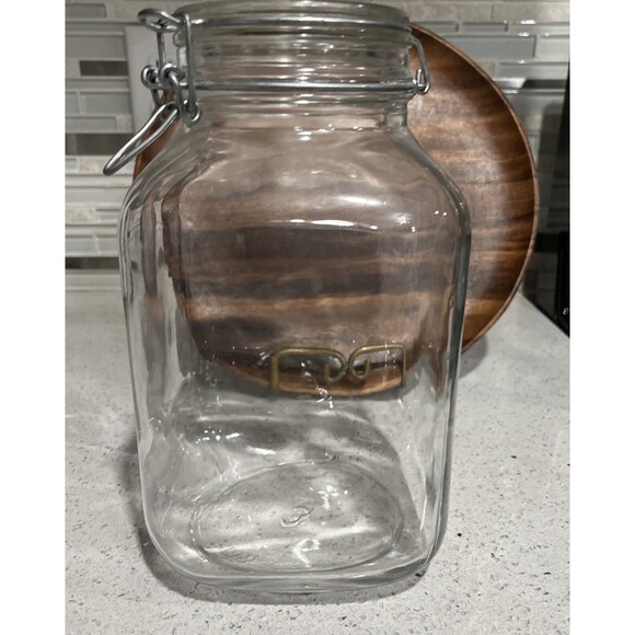 Bormioli Rocco Fido 3 Liter Square Swing Top Mason Jar, Italy. COTTAGE CORE - Picture 2 of 8